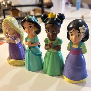 Disney Princess Lot of 4 Vinyl Bath Figures